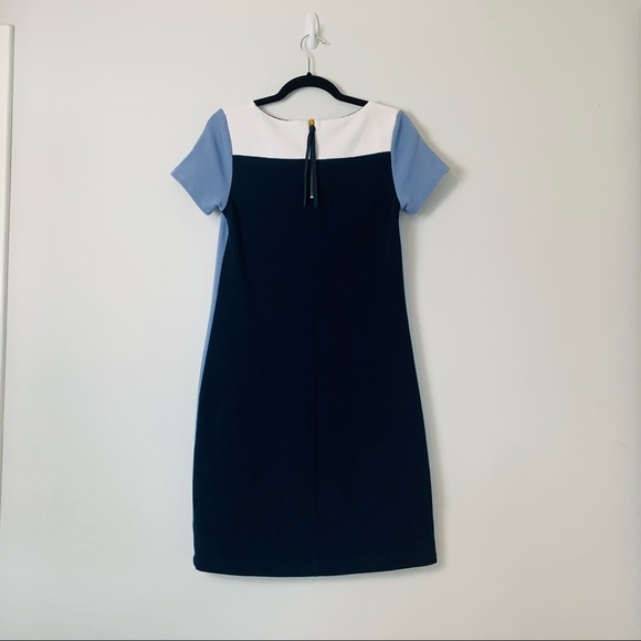 Boden Modern Color Block Ponte Dress Blue Size 6 - Picture 5 of 8